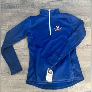 NWT University of Virginia 1/4 zip up sweater with pockets size M